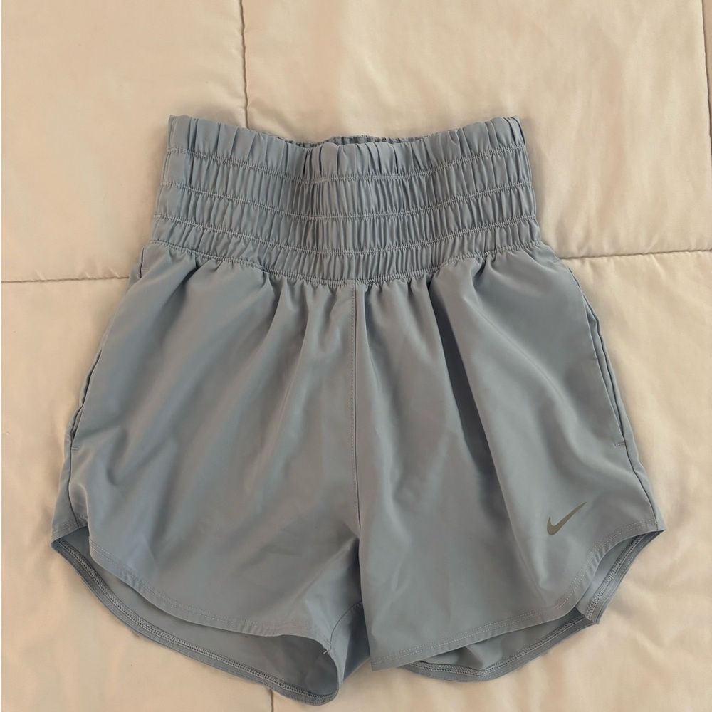 Blue Nike Women's Dri-FIT Ultra High-Waisted 3" Brief-Lined Shorts